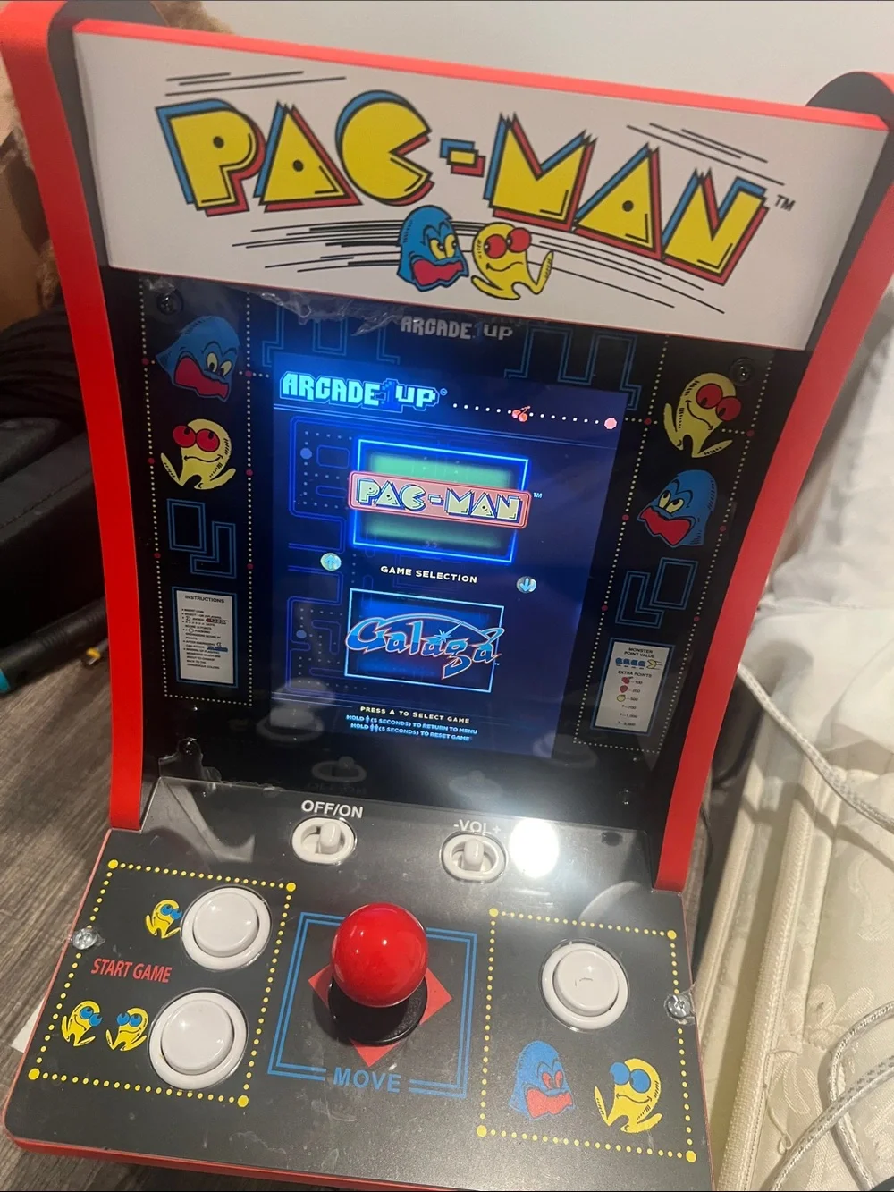 Arcade Pac-Man Countertop Arcade in Red, Black & White